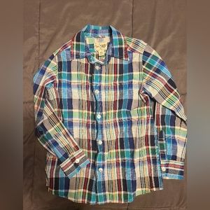 Boy's Plaid Long Sleeve Button Up Shirt 👕 Size S-5/6